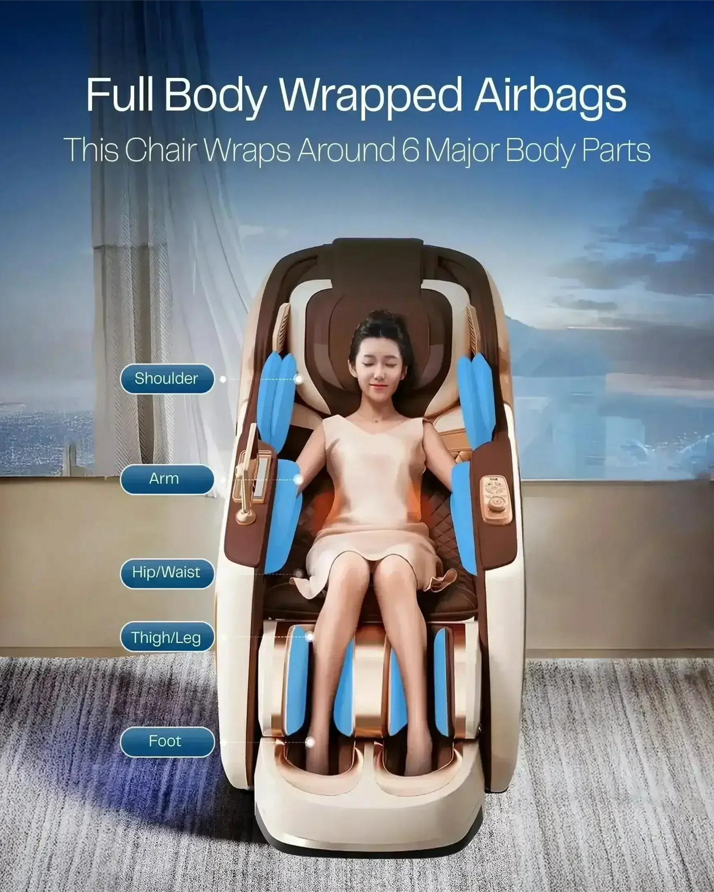 Hoyogen Taurus Massage Chair Champagne