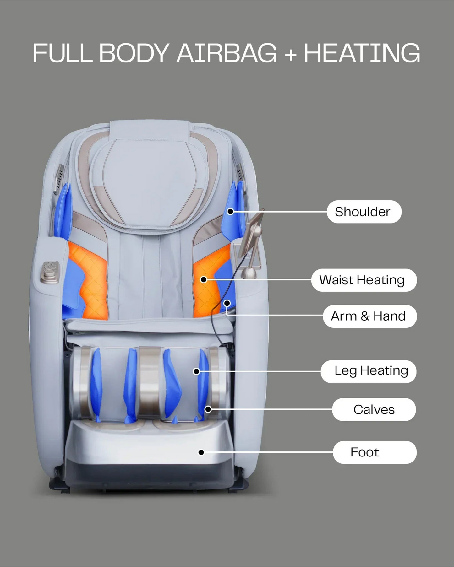 Hoyogen Taurus Massage Chair Grey