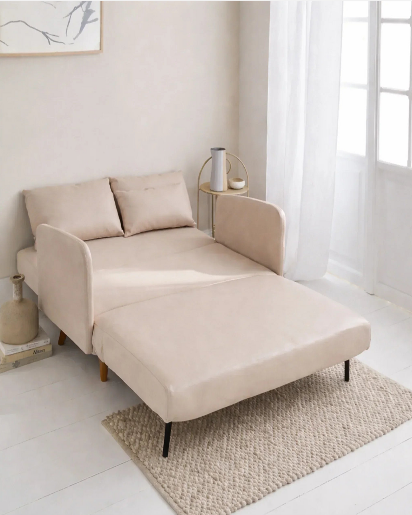 Rotai Palazzo Convertible Sofa Bed Beige