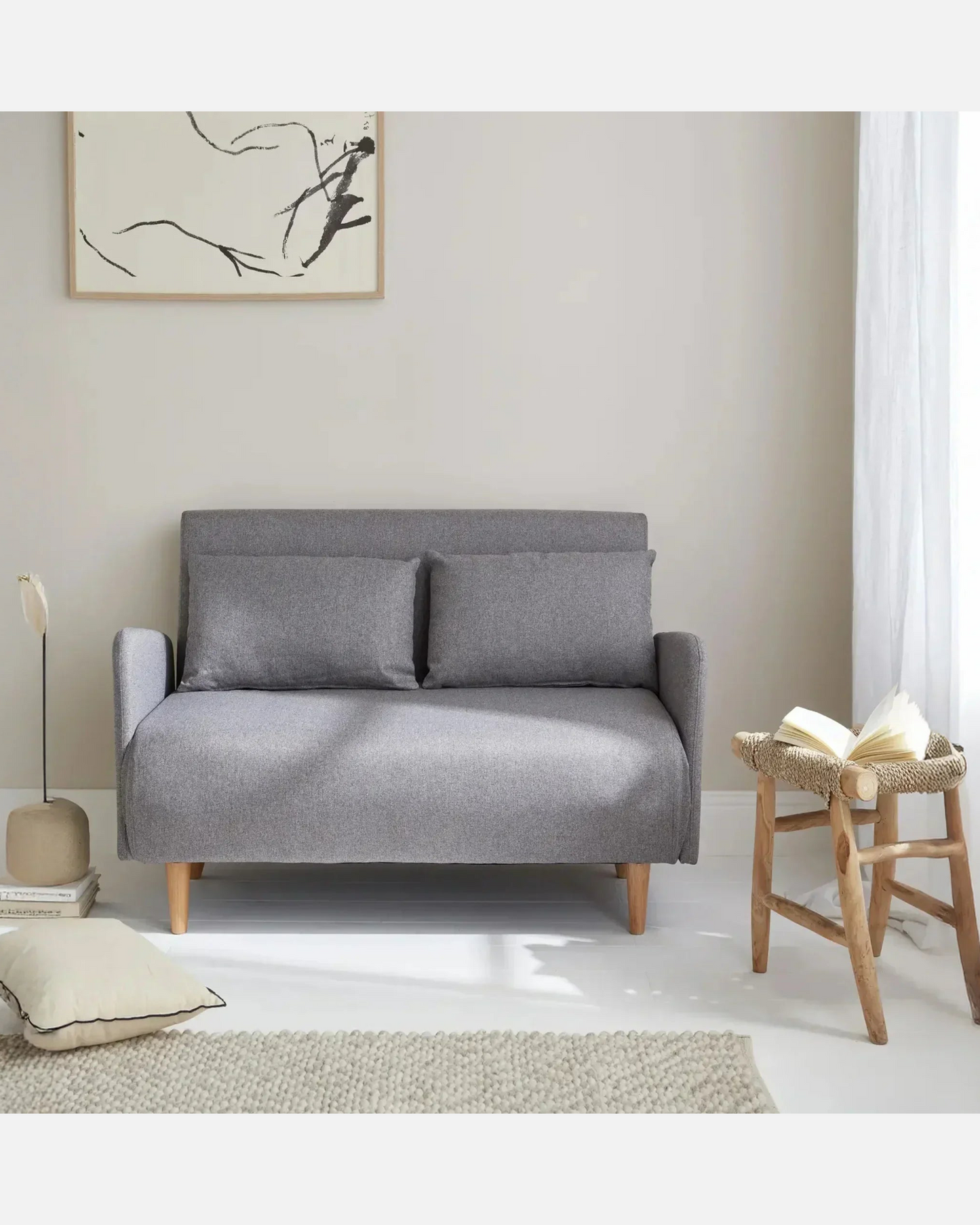 ROTAI Palazzo Convertible Sofa Bed Grey