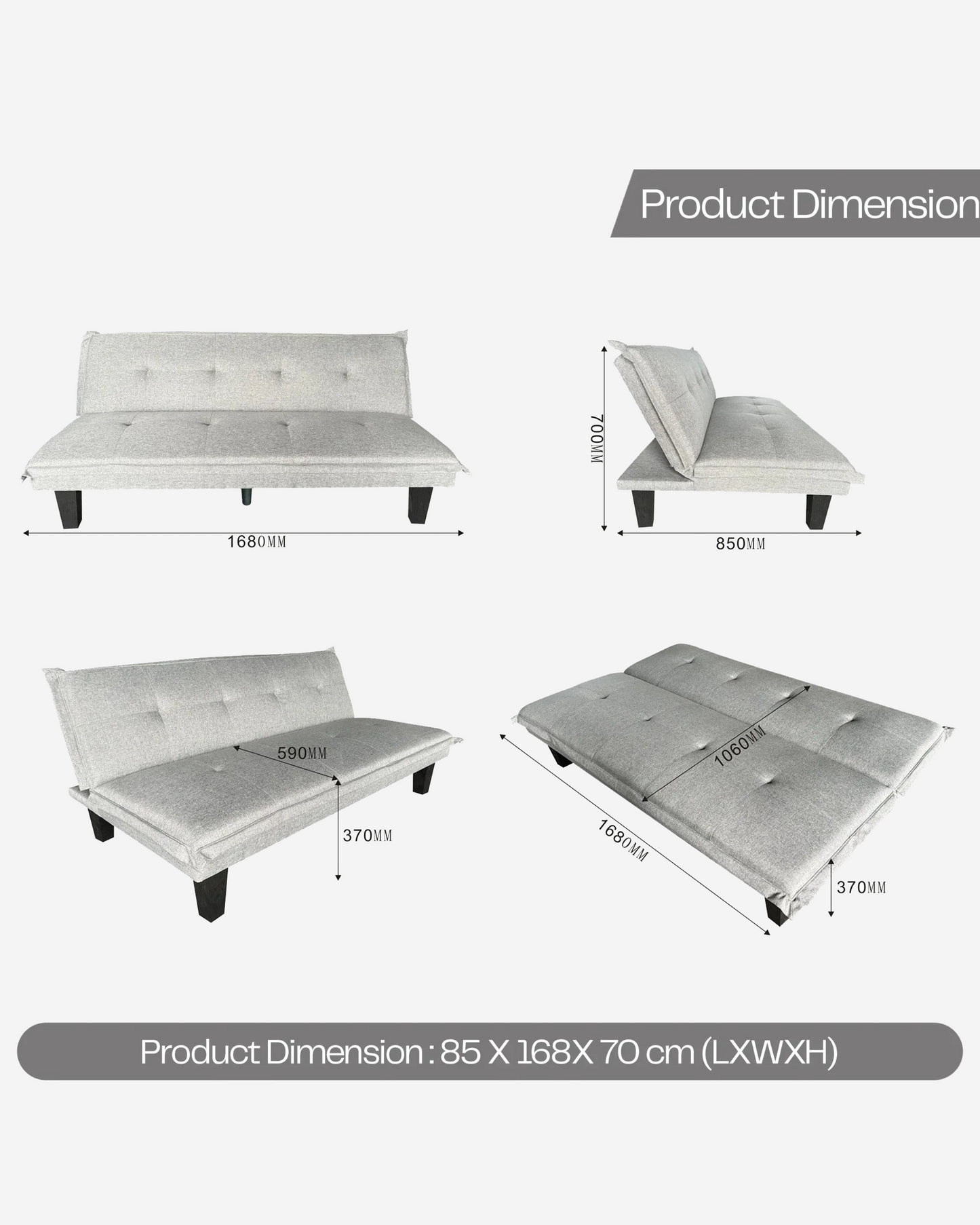 Rotai Piana Convertible Sofa Bed