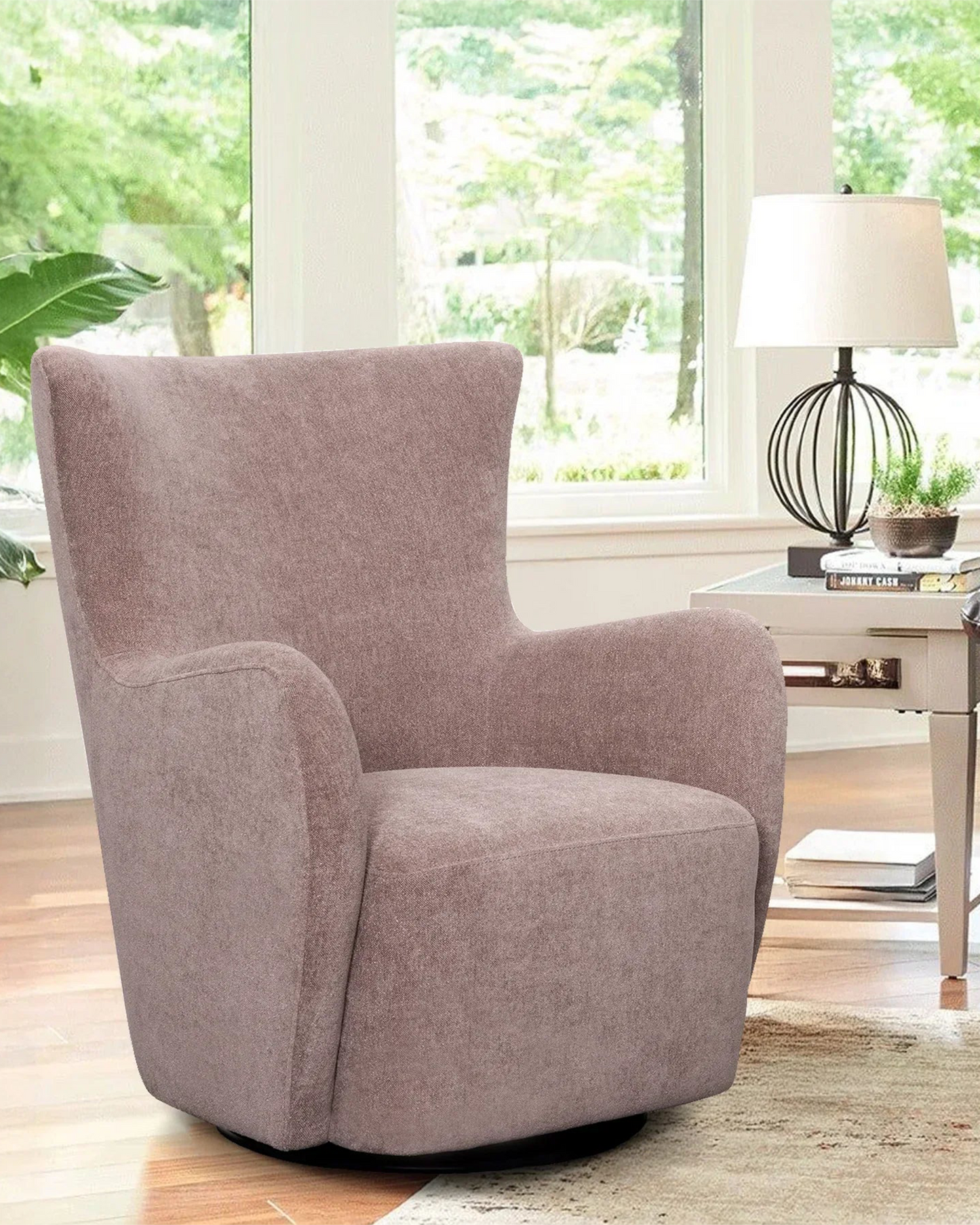 ROTAI George Swivel Glider Chair Ash