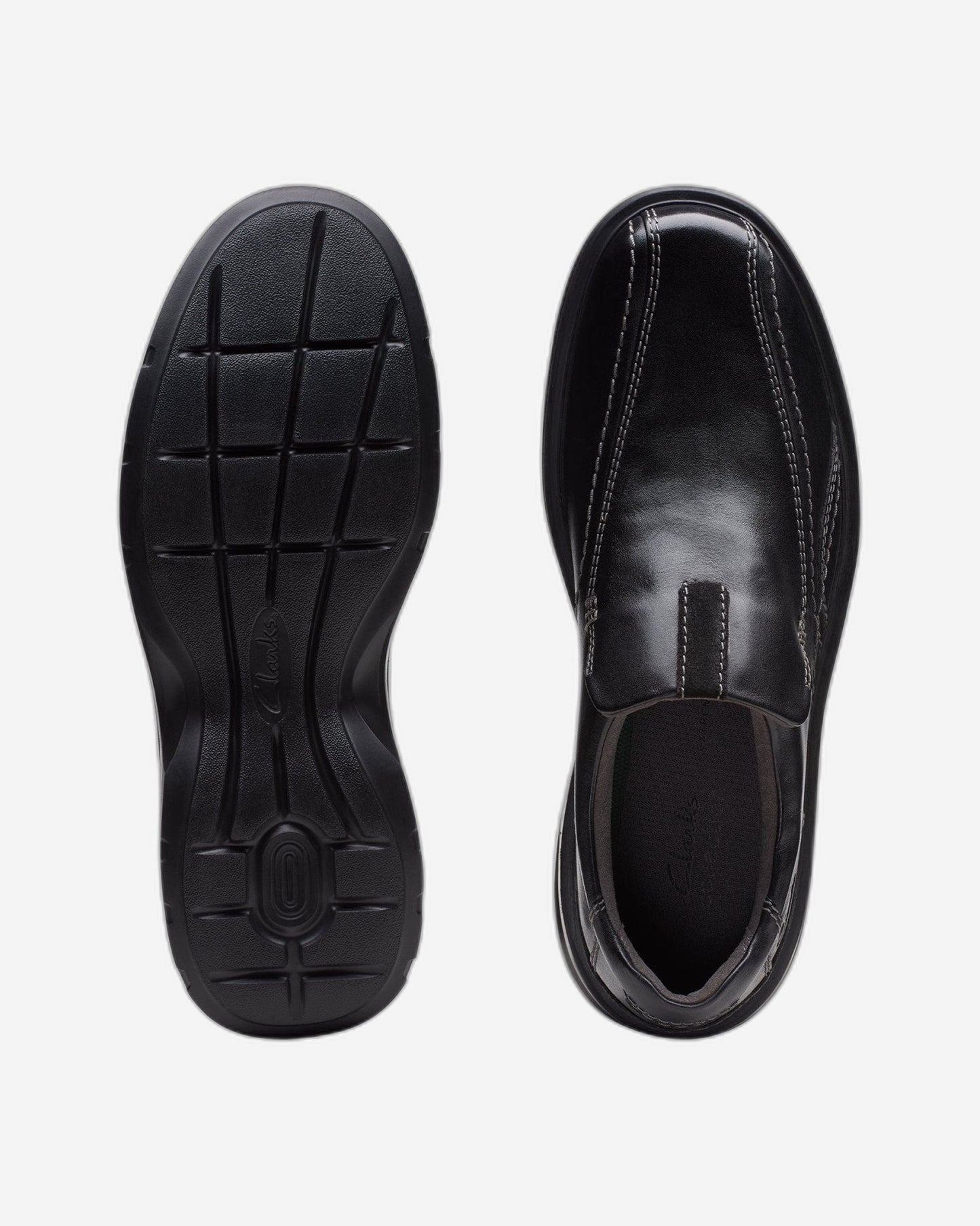 حذاء كلاركس جيسلر ستيب - جلد أسود - 261717748 - عرض الارتفاع (مقاس واسع)