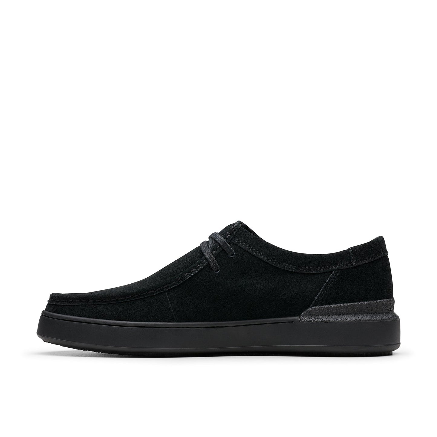 Clarks حذاء Courtlite Seam للرجال من الجلد السويدي الأسود (مقاس عادي)