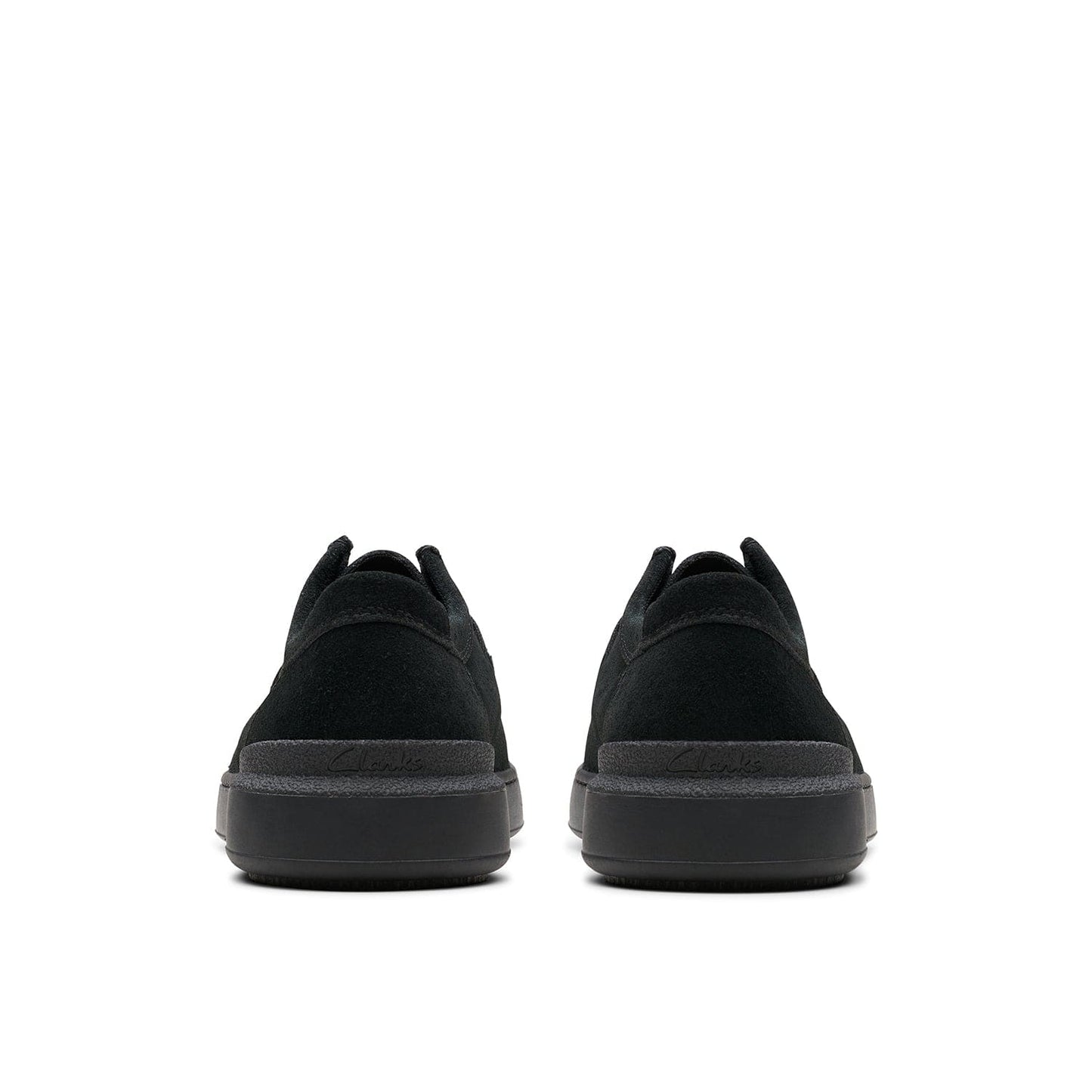 Clarks حذاء Courtlite Seam للرجال من الجلد السويدي الأسود (مقاس عادي)
