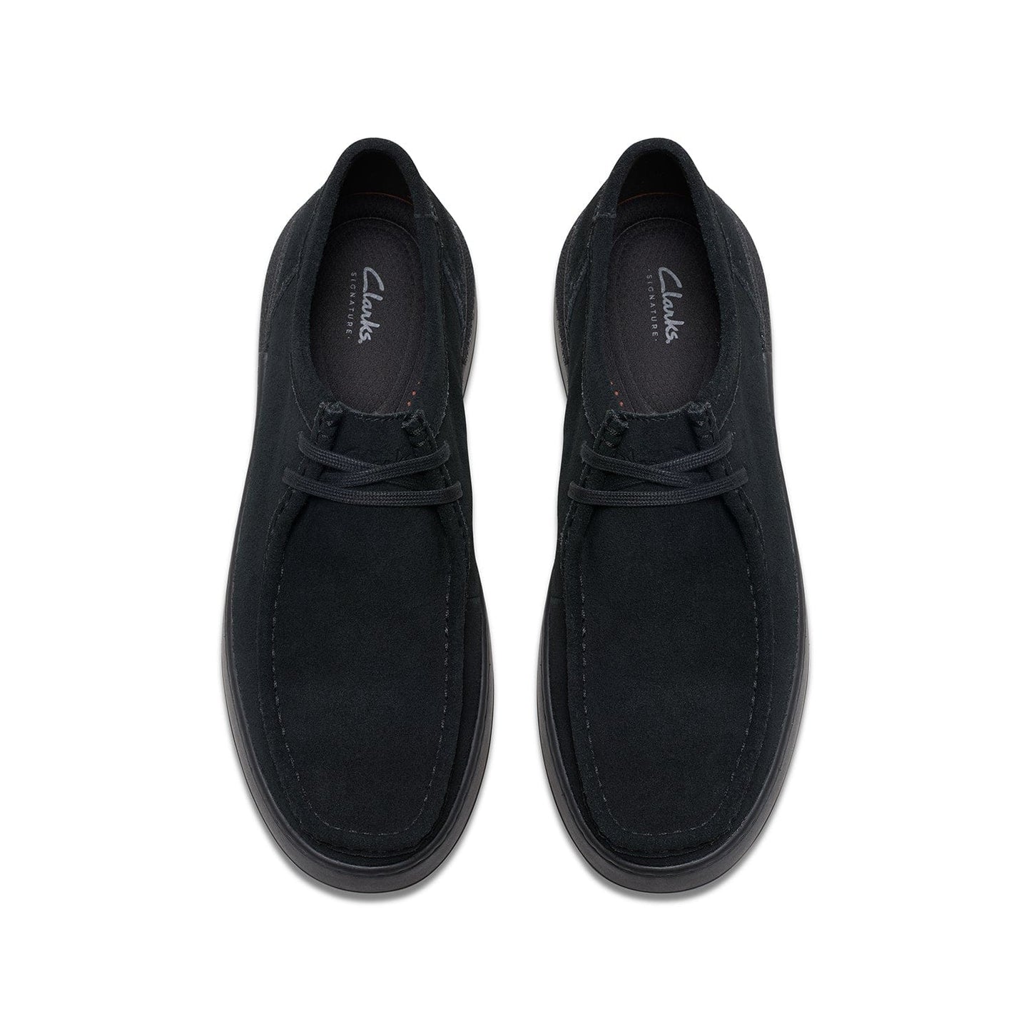 Clarks حذاء Courtlite Seam للرجال من الجلد السويدي الأسود (مقاس عادي)