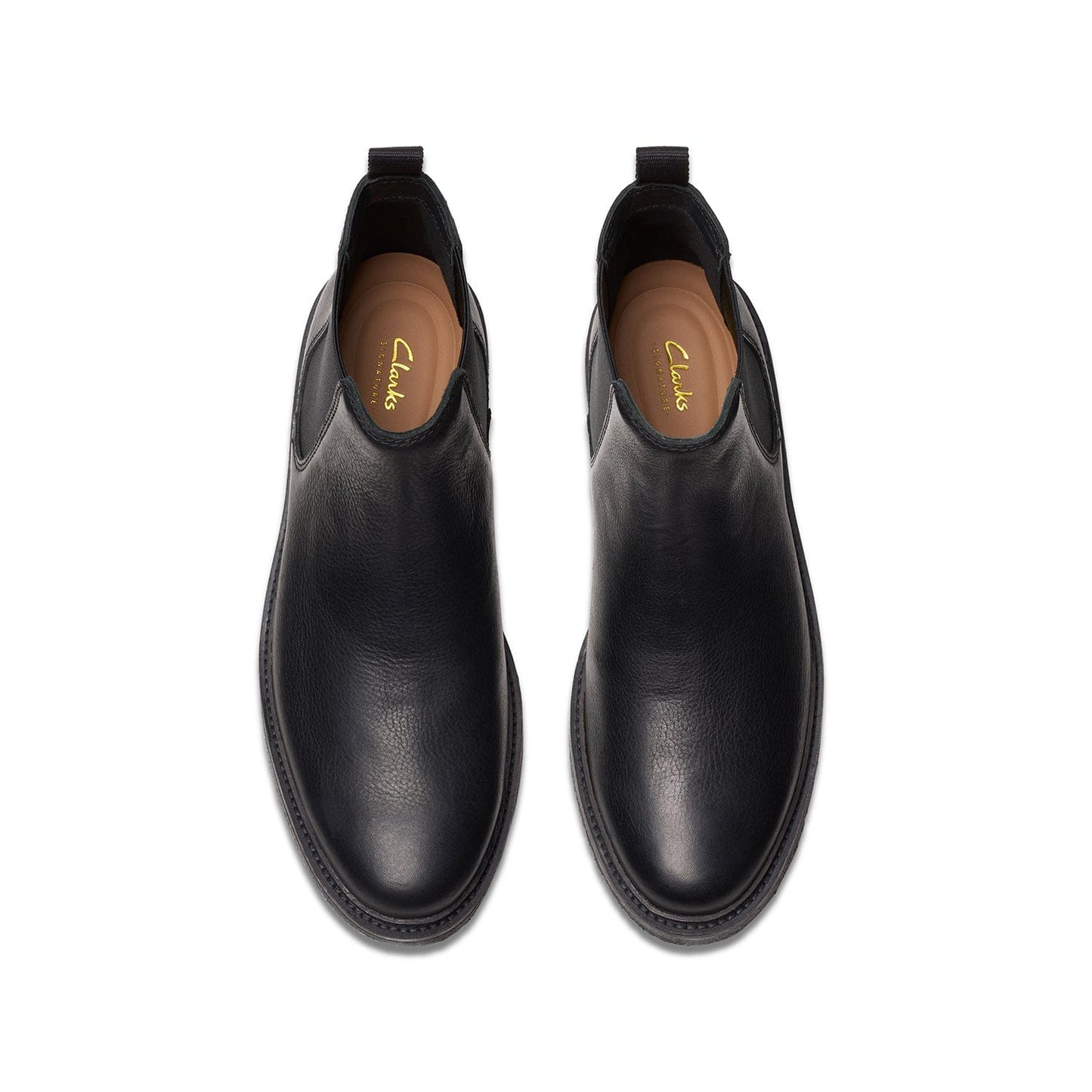 Clarks رجالي كلاركديل إيزي جلد أسود (مقاس عادي)