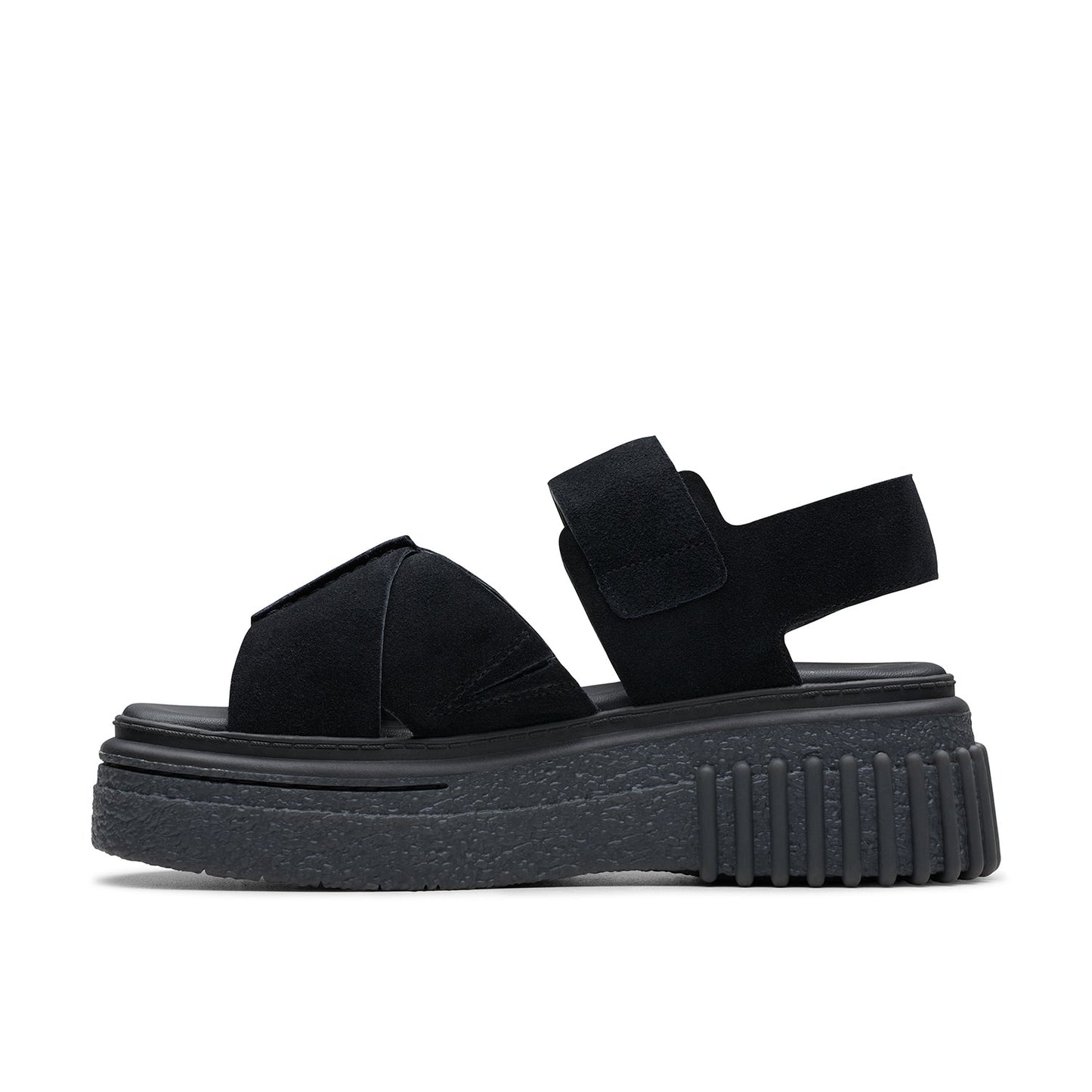 Clarks حذاء إيفامار ويش نسائي من الشمواه الأسود (قياس عادي)