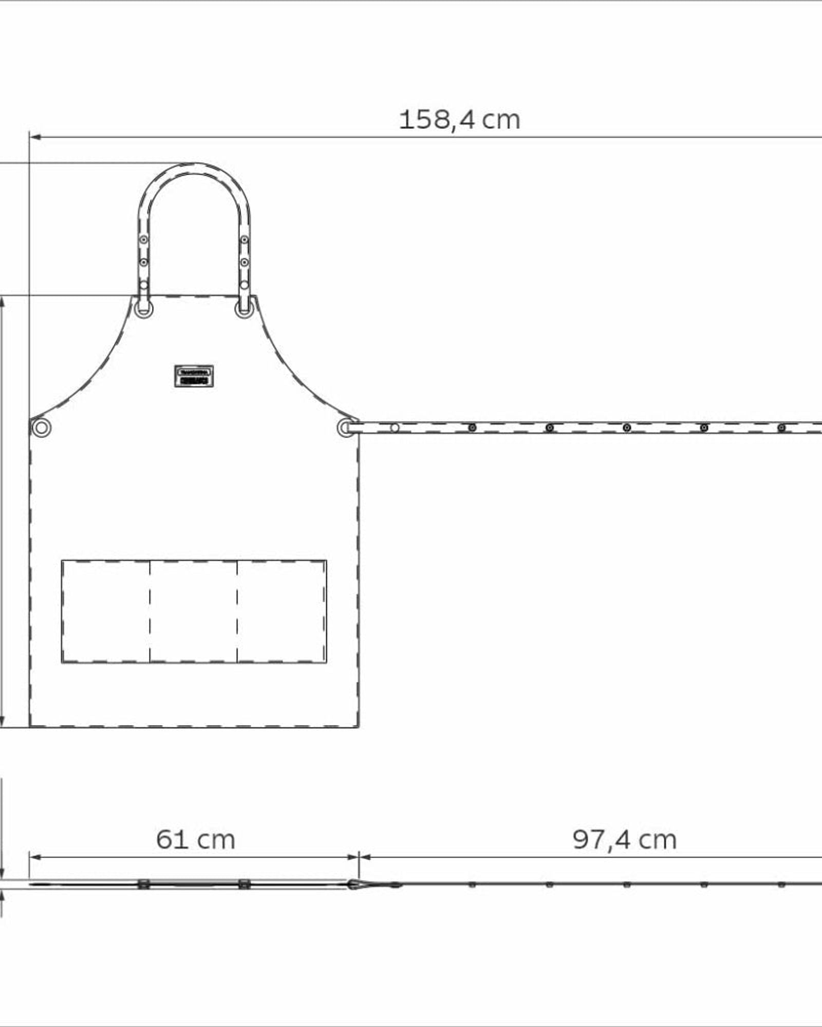 مريلة شواء ترامونتينا برازيل تشوراسكو باللون الأسود