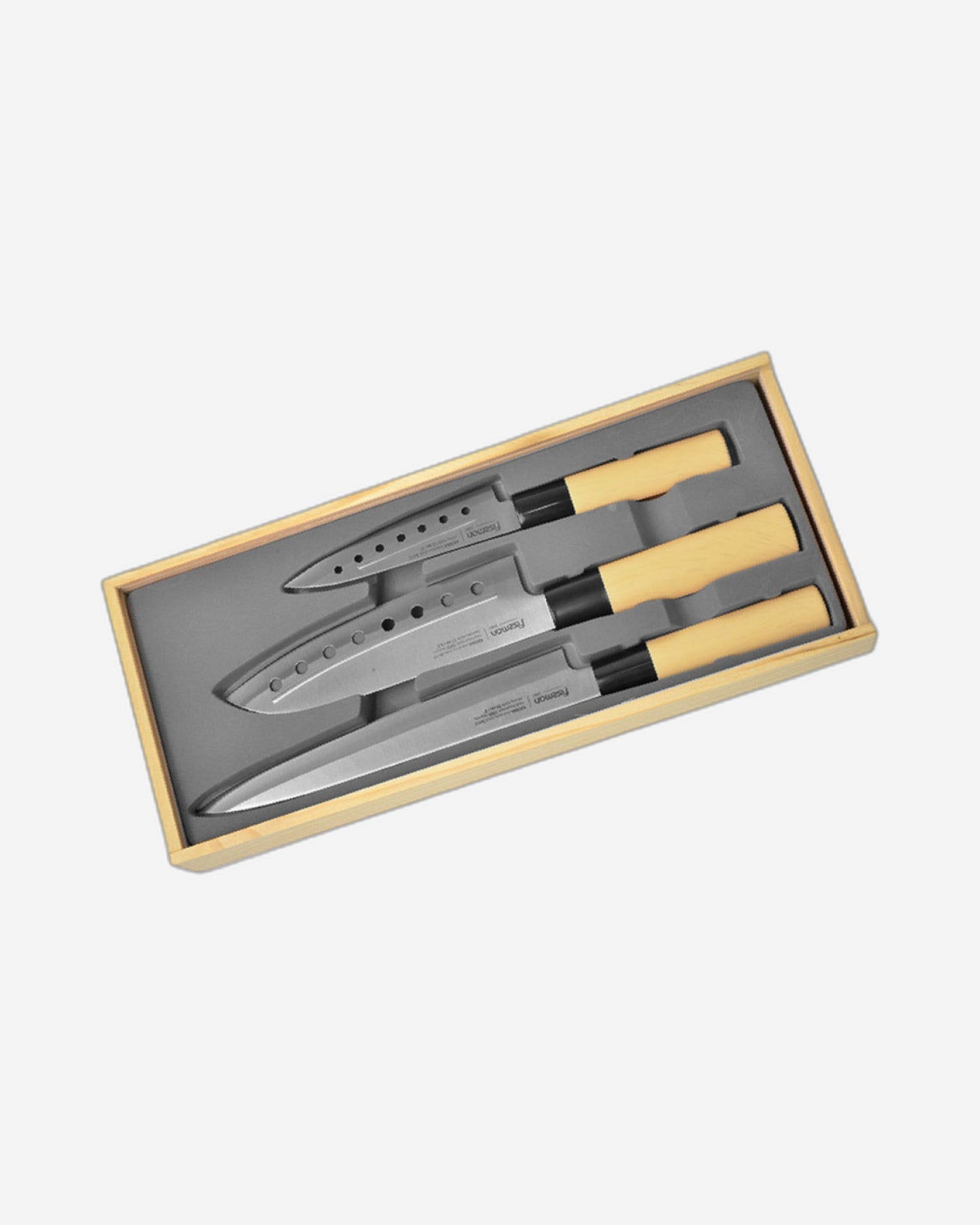 سكاكين كاتانا غير لاصقة من فيسمان، 3 قطع، لون بني/فضي، 32.5 سم