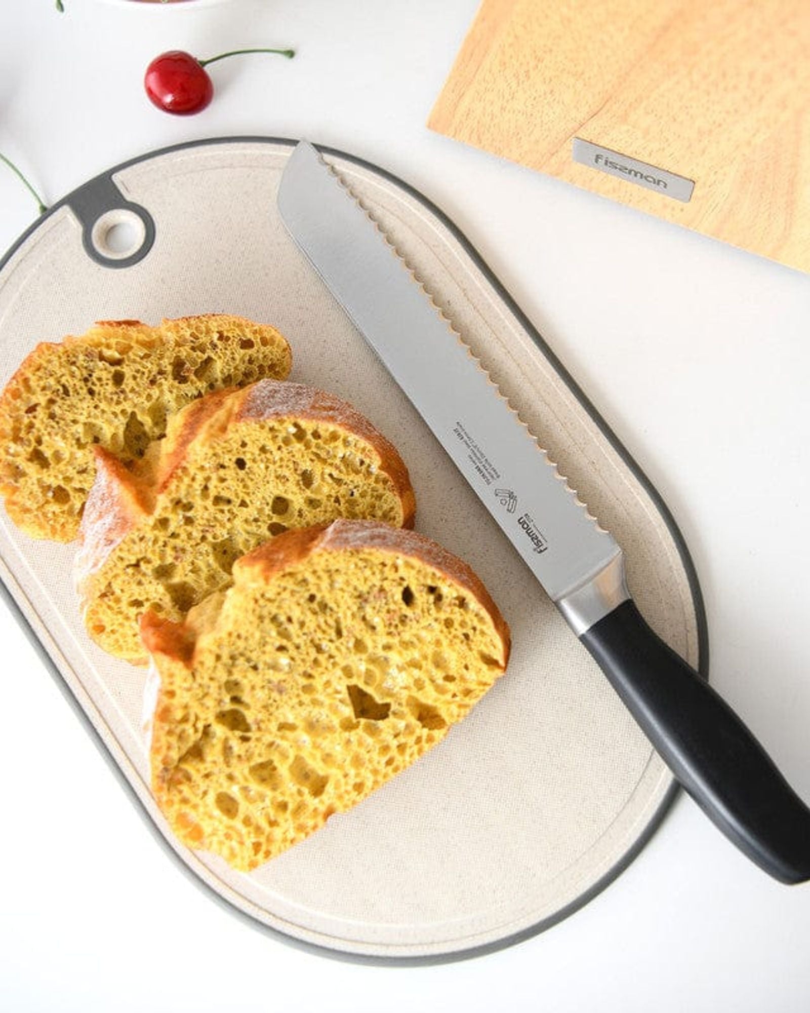 طقم سكاكين فيسمان فوجيكاوا مكون من 6 قطع مع كتلة خشبية (فولاذ 3Cr14)