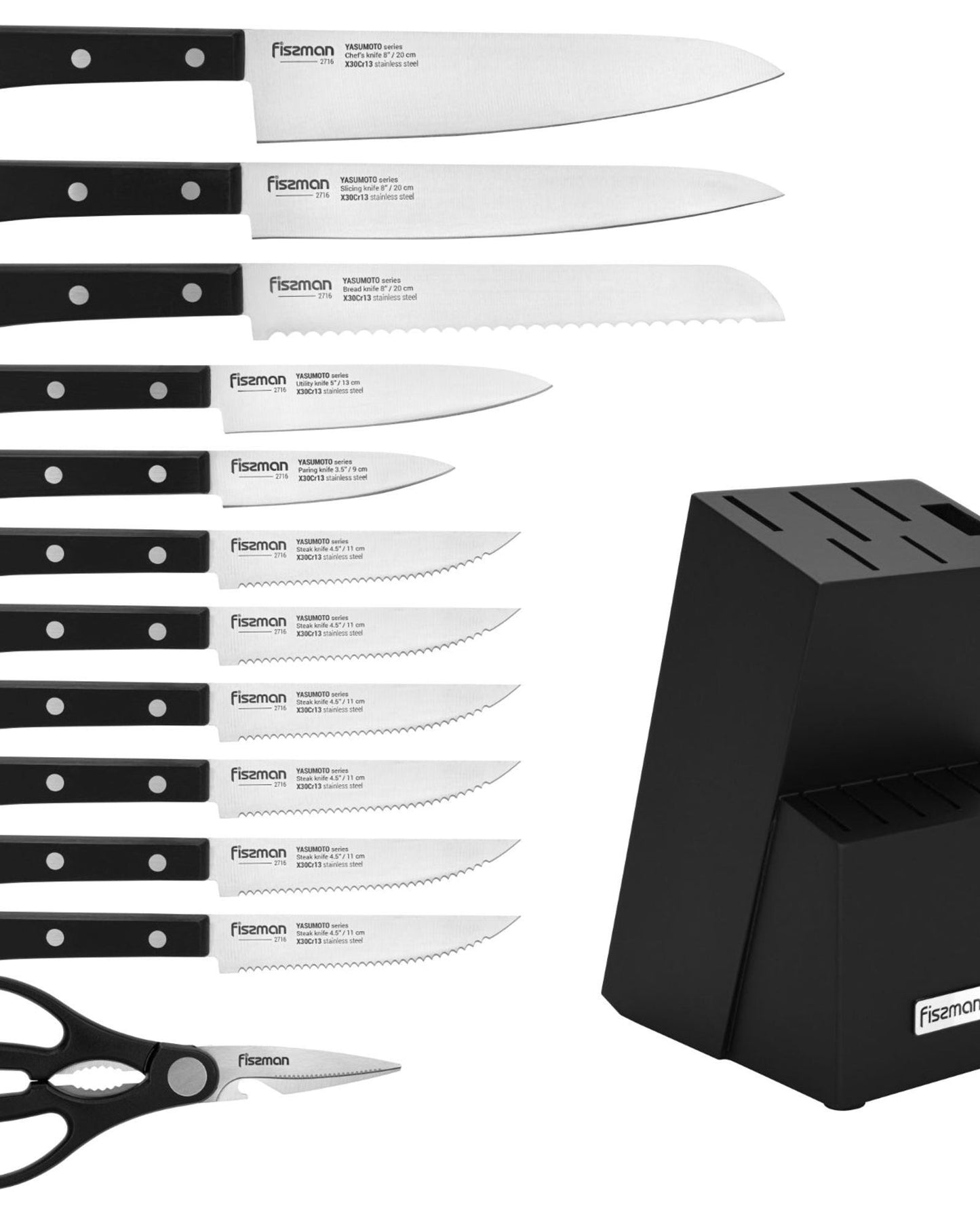 سكين فيسمان ياسوموتو 13 قطعة