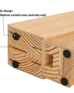 طقم سكاكين فيسمان كانيماتسو من 7 قطع مع كتلة خشبية من الفولاذ X30Cr13، سكين طاهٍ 20 سم، سكين تقطيع 20 سم، سكين خبز 20 سم، سكين متعدد الاستخدامات 13 سم، سكين تقطيع 9 سم، مقص متعدد الاستخدامات 20 سم