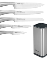 طقم سكاكين فيسمان جارل مكون من 6 قطع مع كتلة معدنية 420J2 فولاذ