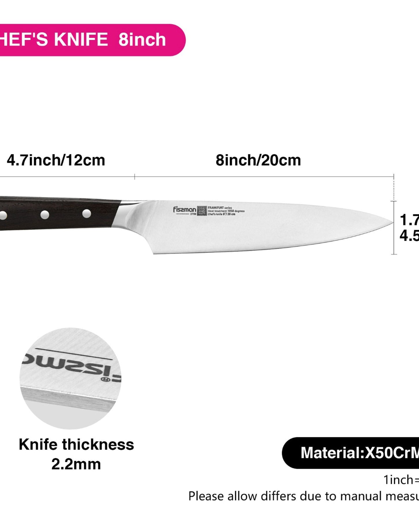 سكين طهاة فيسمان فرانك فروت 8 بوصة