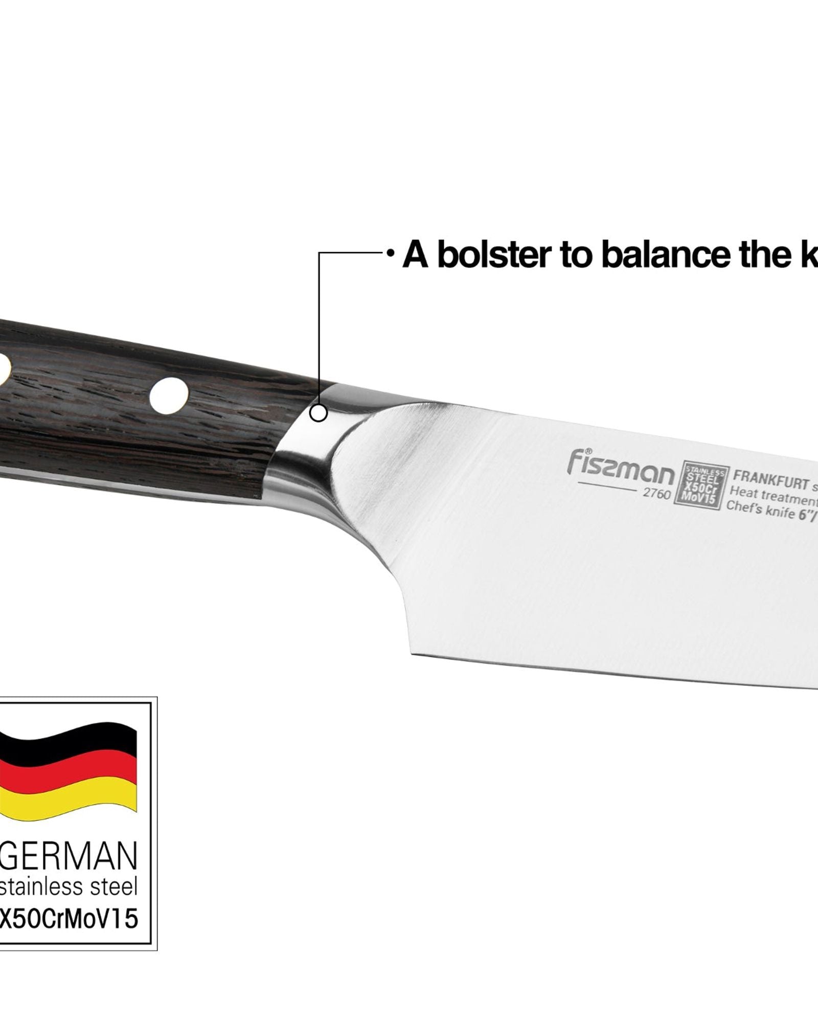 سكين الطاهي فيسمان فرانك فروت، 6 بوصات، فولاذ X50Cr15MoV