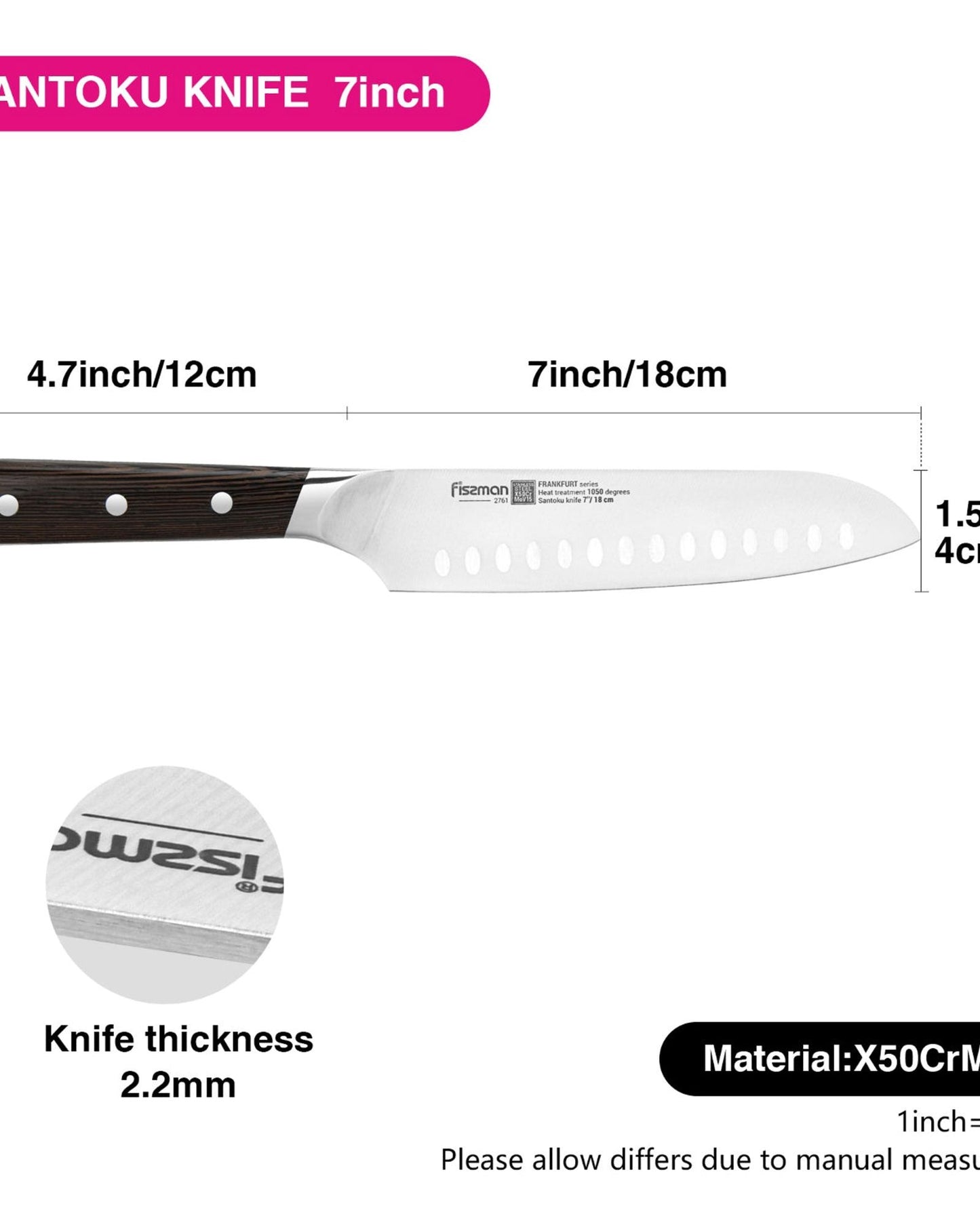 سكين سانتوكو فيسمان فرانك فروت 7 بوصة