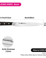 سكين تقطيع فيسمان ٨ بوصة من فرانك فروت - فولاذ X50Cr15MoV