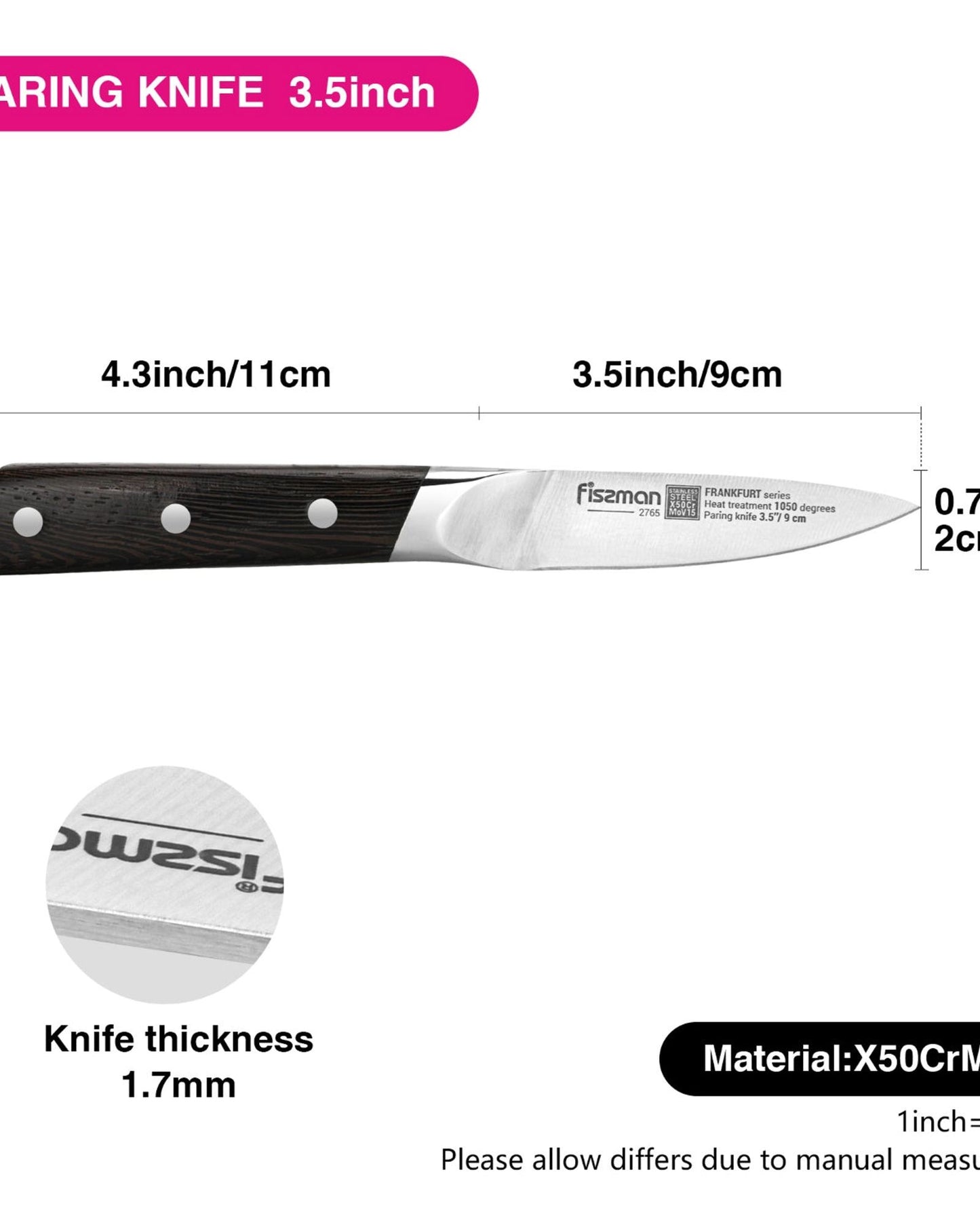سكين تقشير فيسمان فرانك فروت 3.5 بوصة