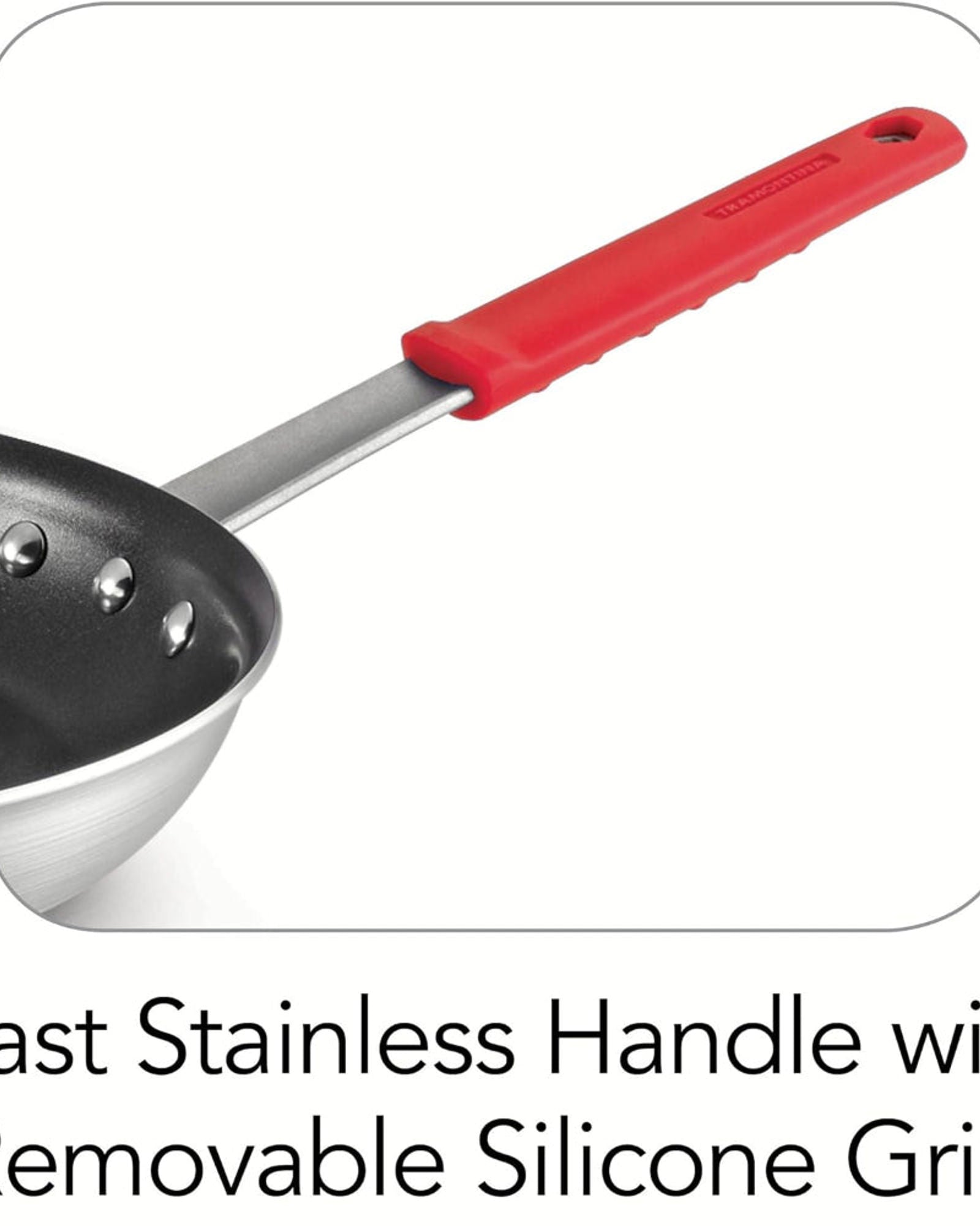 مقلاة ترامونتينا برازيل بروفيشنال من الألومنيوم مقاس 25 سم مع طلاء ستارفلون الداخلي غير اللاصق الخالي من حمض بيرفلورو الأوكتانويك (PFOA) واللمسة النهائية الخارجية المصقولة