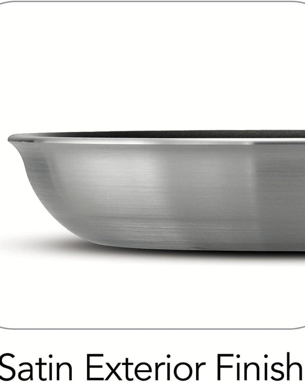 مقلاة ترامونتينا برازيل بروفيشنال من الألومنيوم مقاس 25 سم مع طلاء ستارفلون الداخلي غير اللاصق الخالي من حمض بيرفلورو الأوكتانويك (PFOA) واللمسة النهائية الخارجية المصقولة