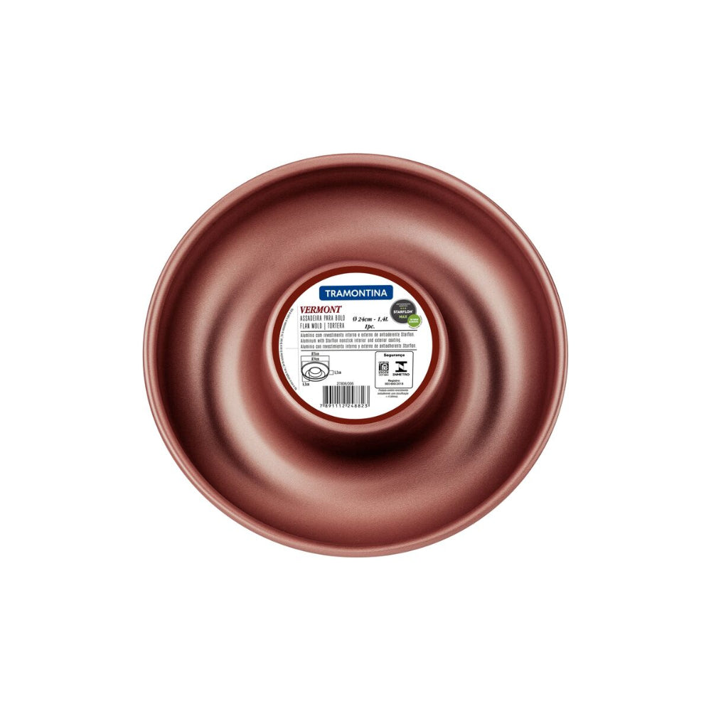 صينية كيك ترامونتينا فيرمونت جرافيت ألومنيوم مع طبقة ستارفلون ماكس غير لاصقة من الداخل، 24 سم، 1.4 لتر