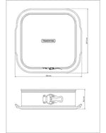 صينية خبز كيك من الألومنيوم الأسود من ترامونتينا برازيل، مقاس 24 سم، مع قاعدة قابلة للإزالة، وطبقة ستارفلون ماكس غير لاصقة وخالية من مادة PFOA من الداخل والخارج
