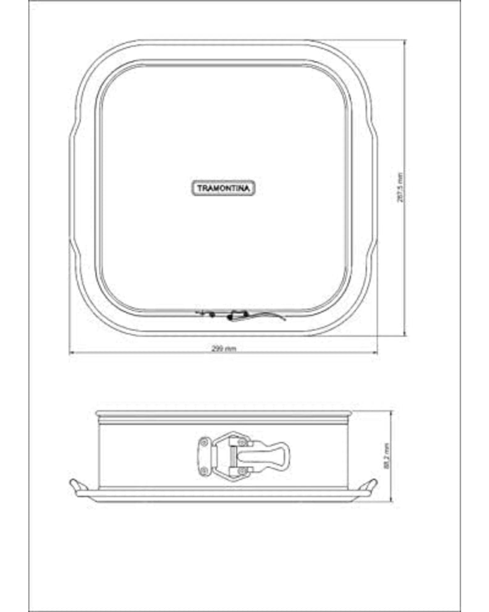 صينية خبز كيك من الألومنيوم الأسود من ترامونتينا برازيل، مقاس 24 سم، مع قاعدة قابلة للإزالة، وطبقة ستارفلون ماكس غير لاصقة وخالية من مادة PFOA من الداخل والخارج