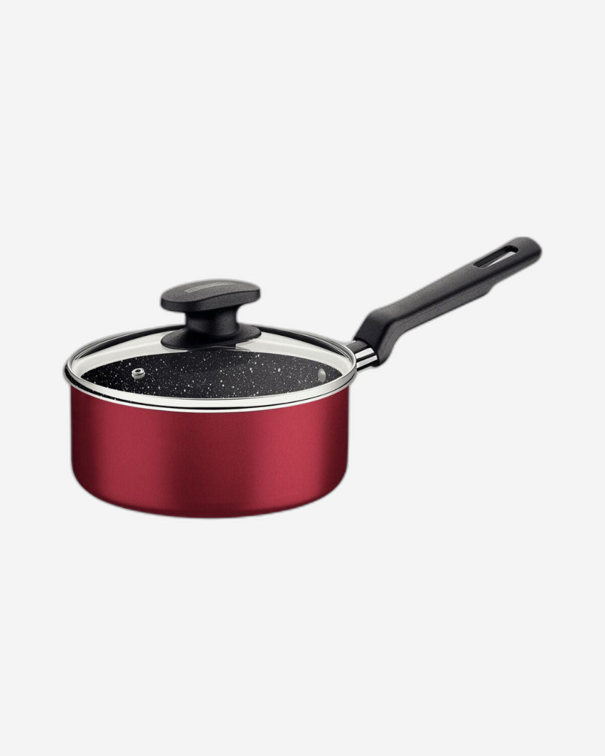 طقم أواني طهي ترامونتينا من الألومنيوم مع طلاء ستارفلون ماكس غير لاصق داخلي وخارجي، أحمر، 7 قطع