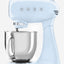 SMEG Stand Mixer Pastel Blue Full Color Steel Bowl - SMF05PBUK