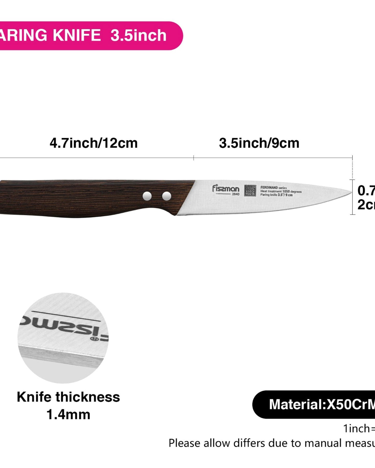 سكين تقشير فيسمان فرديناند 3.5 بوصة