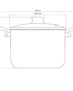 قدر طهي ترامونتينا برازيل باريس الأحمر من الألومنيوم مقاس 26 سم مع طلاء ستارفلون ماكس الأحمر الداخلي والخارجي غير اللاصق الخالي من مادة PFOA