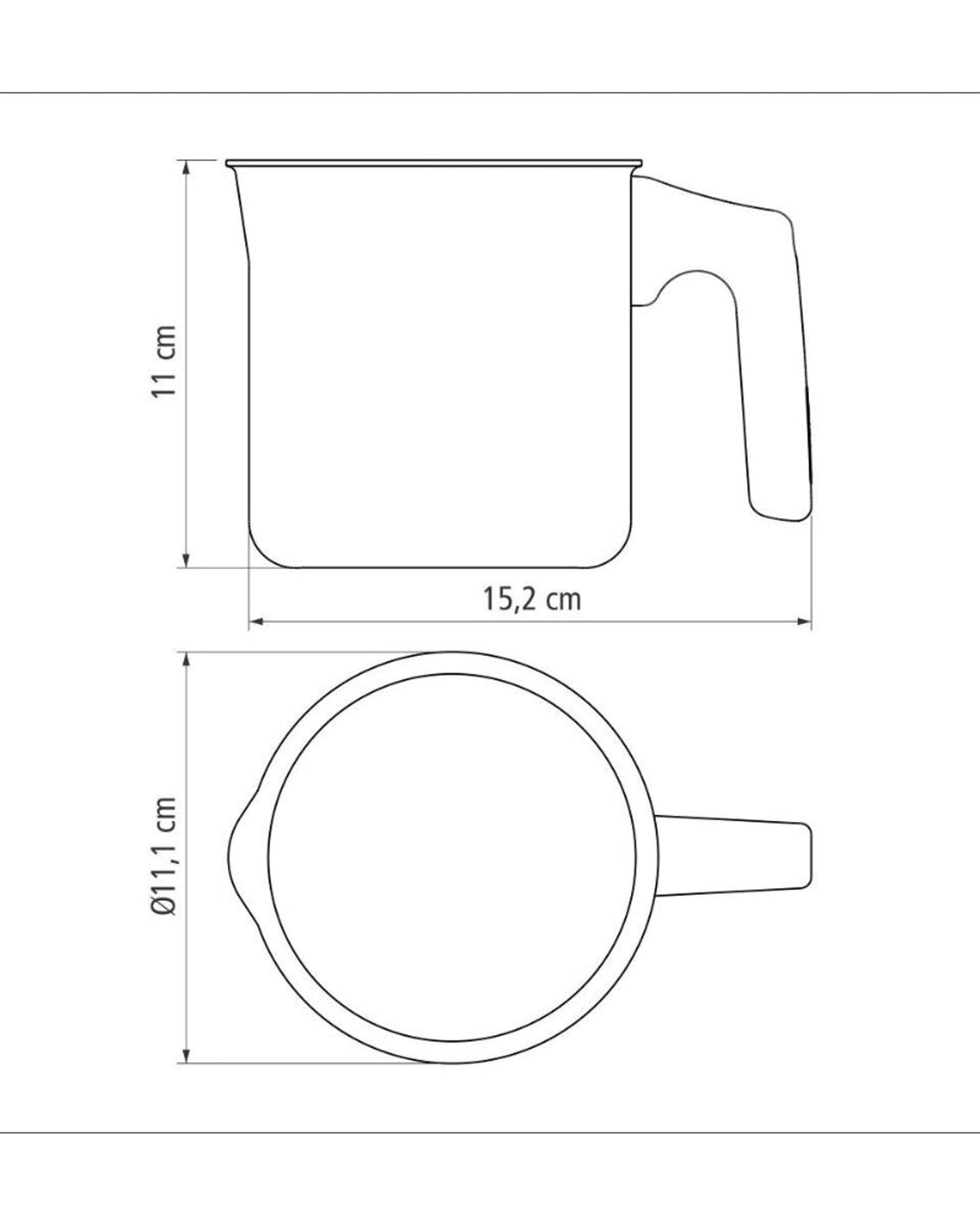 غلاية حليب من الألومنيوم من ترامونتينا باريس، مطلية من الداخل والخارج بطبقة مانعة للالتصاق من الرصاص من نوع ستارفلون ماكس، 10 سم، 0.8 لتر