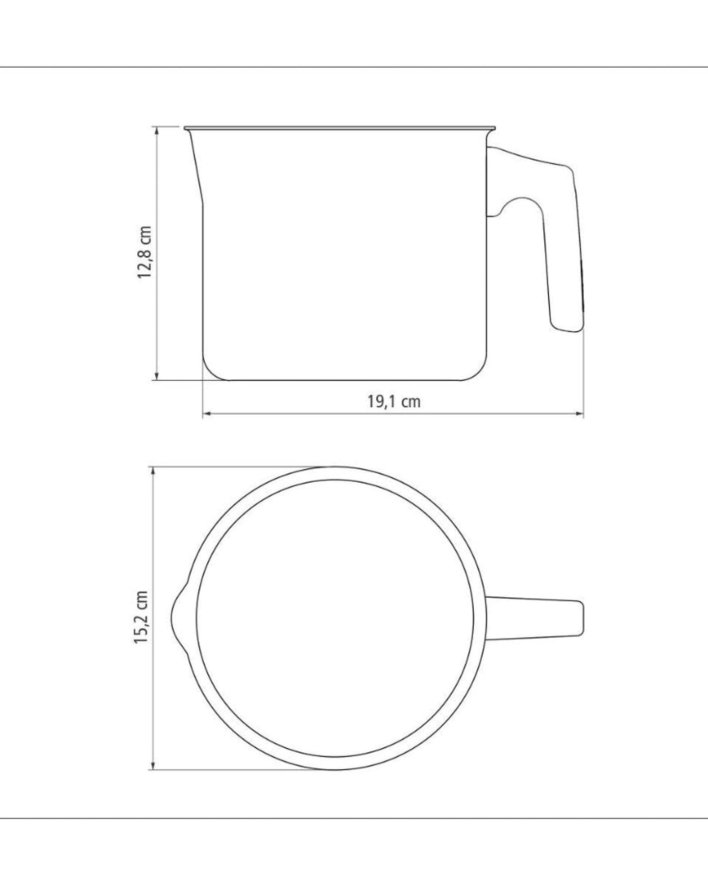 غلاية حليب من الألومنيوم من ترامونتينا باريس، مطلية من الداخل والخارج بطبقة مانعة للالتصاق من الرصاص من نوع ستارفلون ماكس، 14 سم، 1.9 لتر