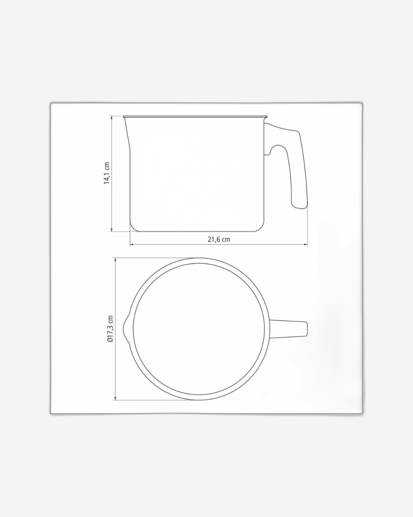 غلاية حليب من الألومنيوم من ترامونتينا باريس مع طلاء ستارفلون ماكس الرصاص الداخلي والخارجي غير اللاصق، 16 سم 2.7 لتر
