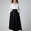 Florry Maxi Full Skirt Cotton in Black