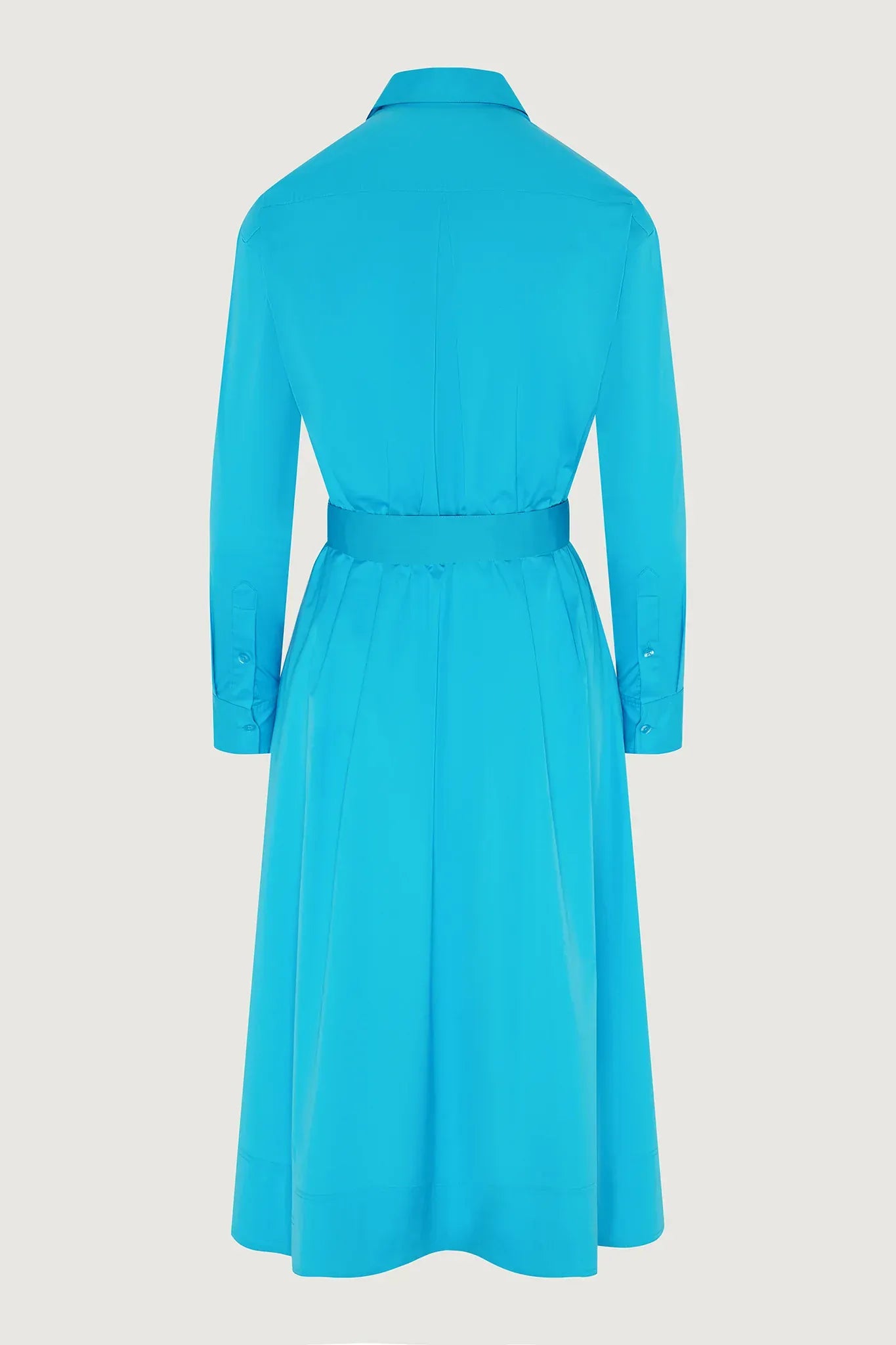 Blythe Full Skirt Shirt Dress in Turquoise