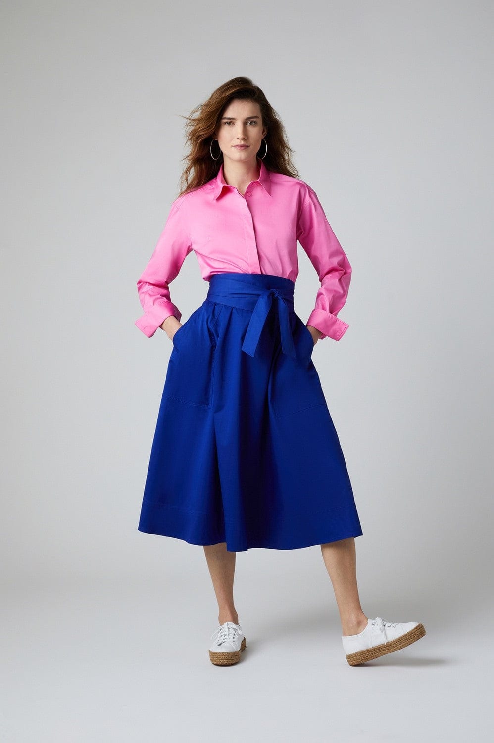 Fiona Full Skirt in Blue