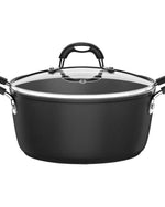 Tramontina Brazil  Monaco Induction 20cm 2.6L Black Aluminum Casserole with Interior and Exterior Starflon Premium PFOA Free Nonstick Coating