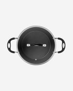 ترامونتينا برازيل موناكو إندكشن 20 سم 2.6 لتر طاجن ألومنيوم أسود مع طلاء ستارفلون بريميوم غير لاصق داخلي وخارجي خالٍ من حمض بيرفلورو الأوكتانويك (PFOA)