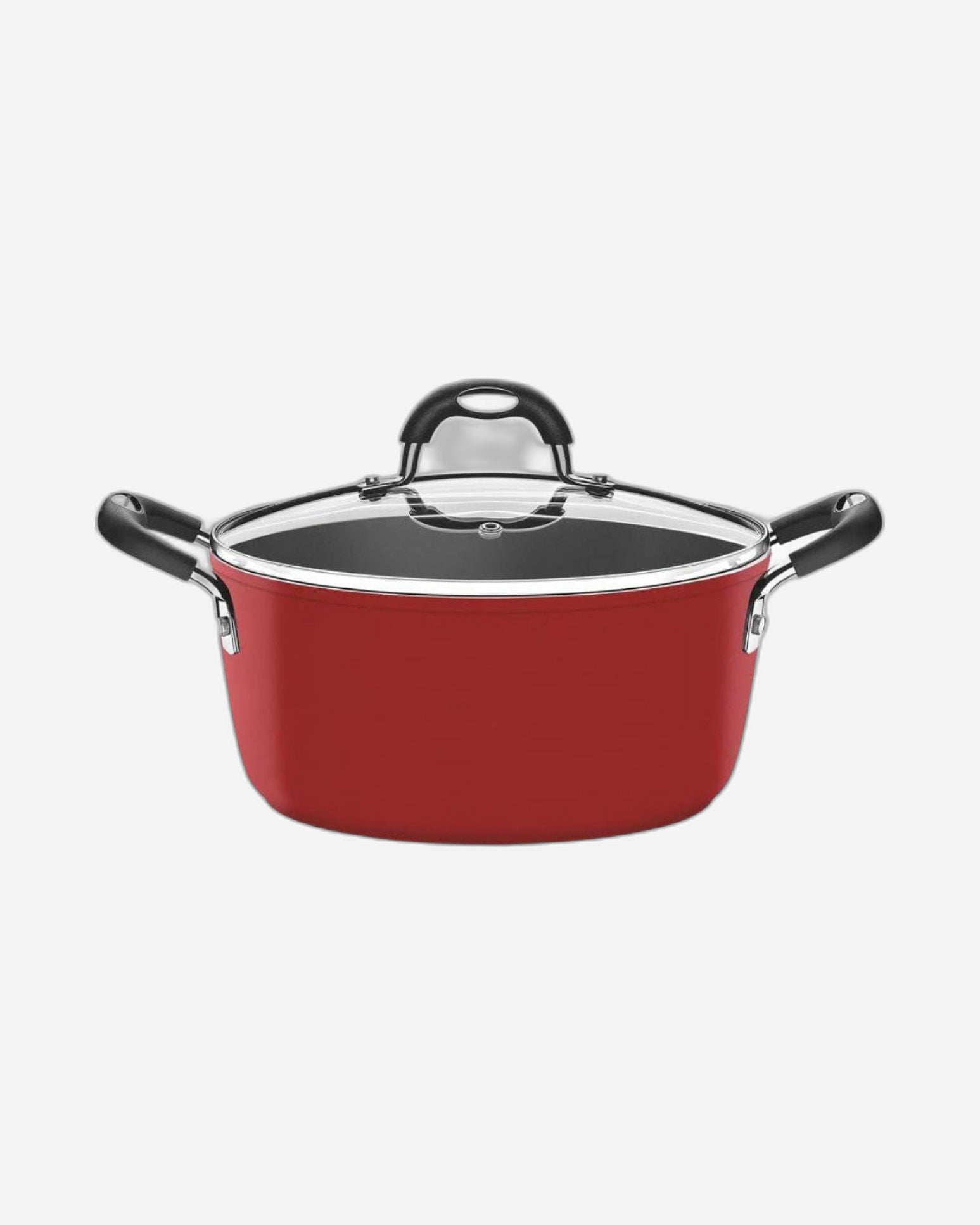 ترامونتينا برازيل موناكو إندكشن 20 سم 2.6 لتر طاجن ألومنيوم أسود مع طلاء ستارفلون بريميوم غير لاصق داخلي وخارجي خالٍ من حمض بيرفلورو الأوكتانويك (PFOA)