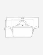 ترامونتينا برازيل موناكو إندكشن 20 سم 2.6 لتر طاجن ألومنيوم أسود مع طلاء ستارفلون بريميوم غير لاصق داخلي وخارجي خالٍ من حمض بيرفلورو الأوكتانويك (PFOA)