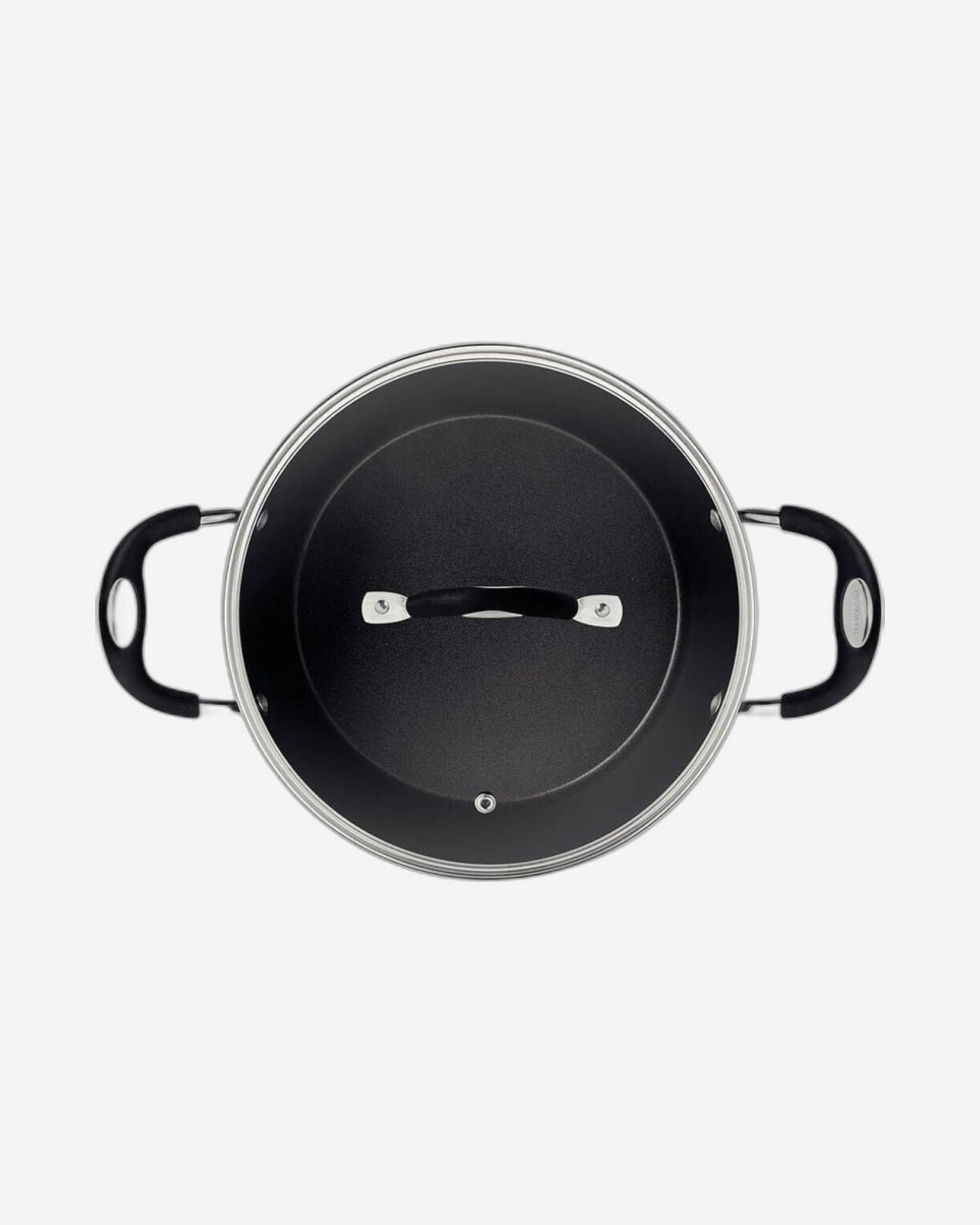 ترامونتينا برازيل موناكو إندكشن 28 سم 6.4 لتر طاجن ألومنيوم مع طلاء ستارفلون بريميوم خالٍ من حمض بيرفلورو الأوكتانويك (PFOA) الداخلي غير اللاصق وطلاء سيليكون أحمر خارجي