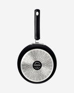 قدر طهي ترامونتينا برازيل موناكو إندكشن 20 سم 2.6 لتر من الألومنيوم الأسود مع طلاء ستارفلون بريميوم غير لاصق داخلي وخارجي خالٍ من حمض بيرفلورو الأوكتانويك (PFOA)