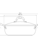 مقلاة ترامونتينا برازيل موناكو إندكشن 28 سم 4.2 لتر من الألومنيوم مع طلاء ستارفلون بريميوم غير لاصق داخلي خالٍ من حمض بيرفلورو الأوكتانويك وطلاء سيليكون أحمر خارجي