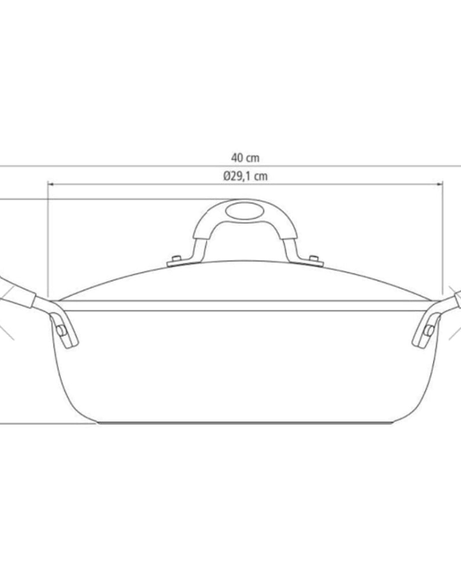 مقلاة ترامونتينا برازيل موناكو إندكشن 28 سم 4.2 لتر من الألومنيوم مع طلاء ستارفلون بريميوم غير لاصق داخلي خالٍ من حمض بيرفلورو الأوكتانويك وطلاء سيليكون أحمر خارجي