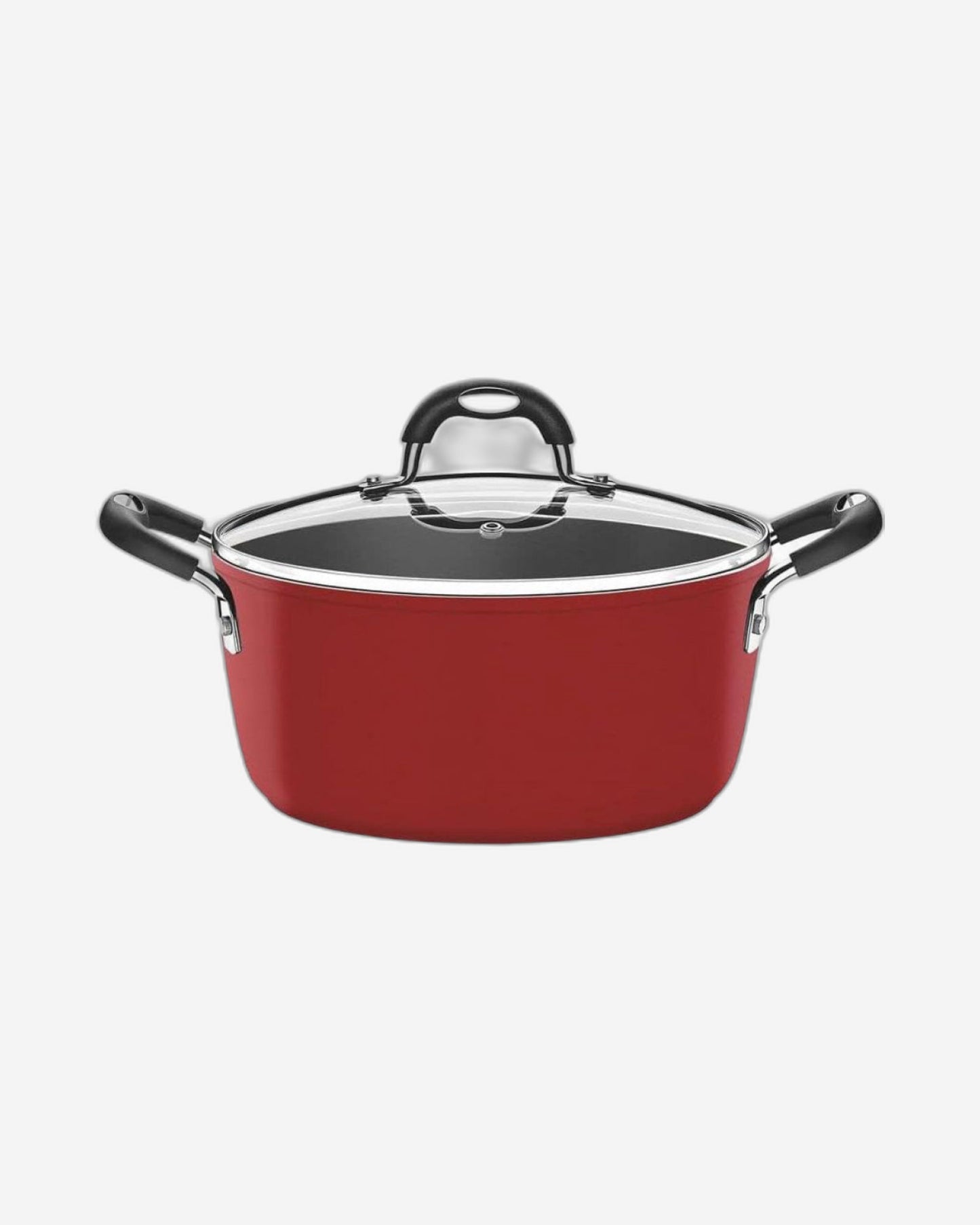 طقم أواني طهي ترامونتينا برازيل موناكو إندكشن من 7 قطع من الألومنيوم الأسود مع طلاء ستارفلون بريميوم غير لاصق خالٍ من حمض بيرفلورو الأوكتانويك (PFOA) من الداخل والخارج