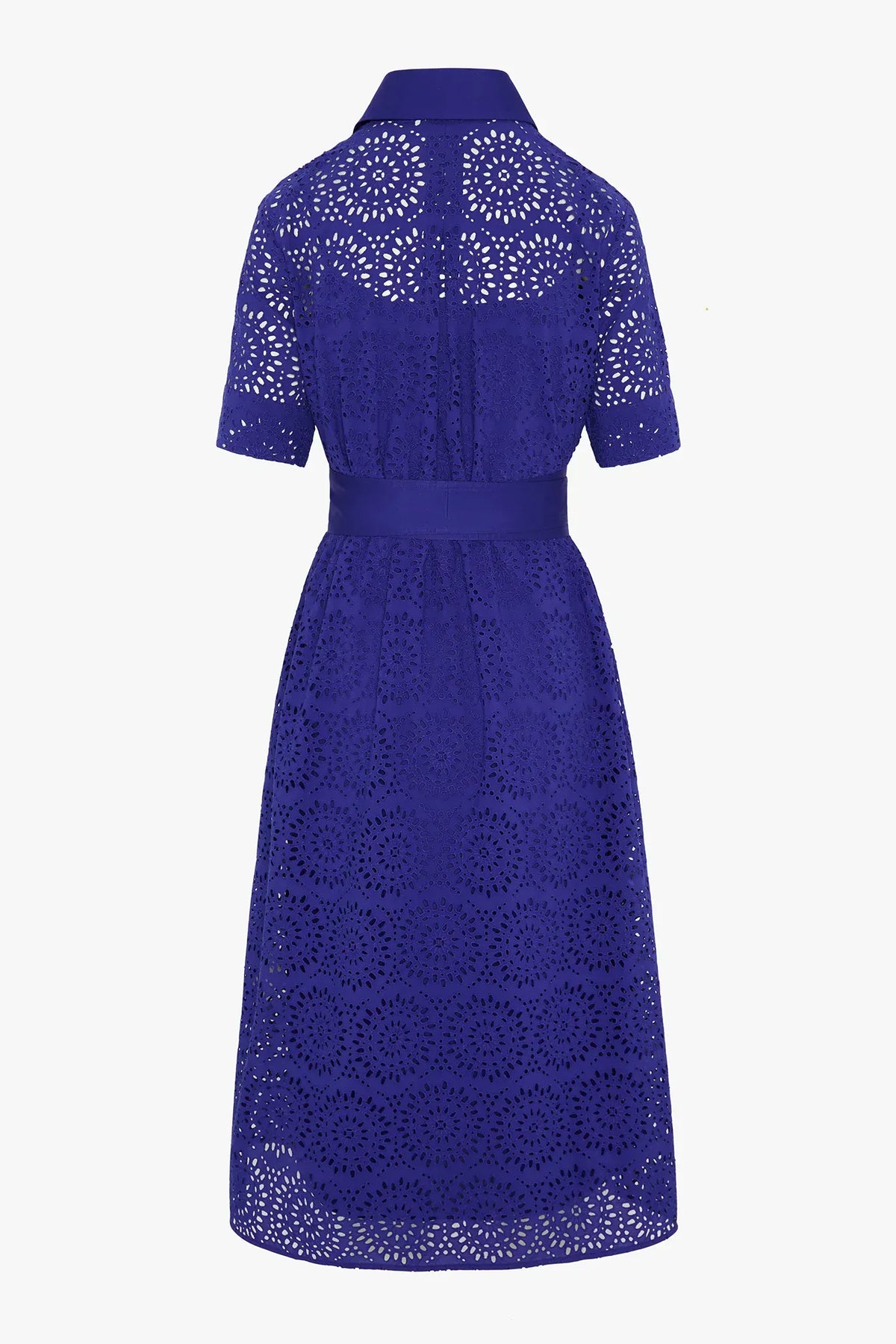 Daria Broderie Dress in Blue