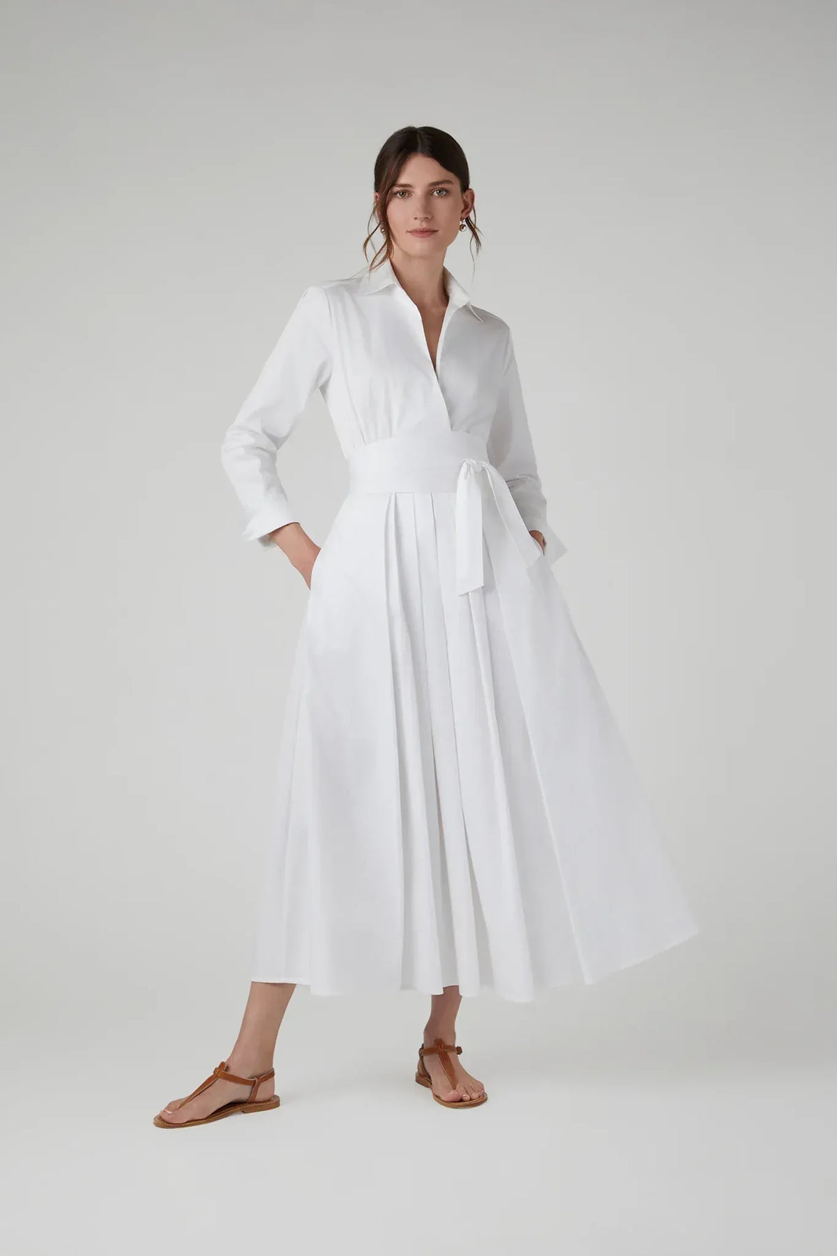 Holly Plain Wrap Shirt in White