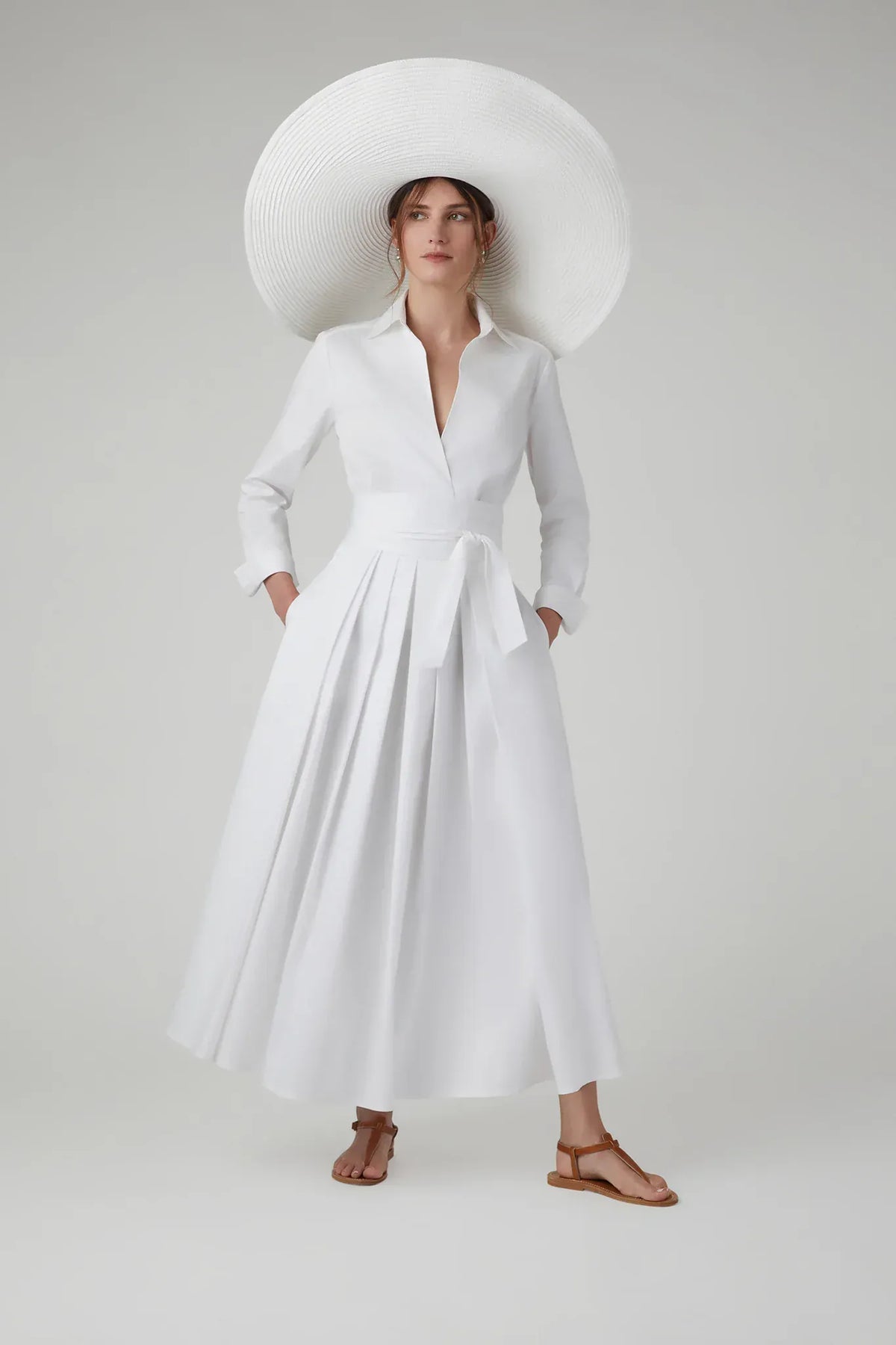 Holly Plain Wrap Shirt in White